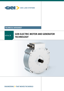 GKN ELECTRIC MOTOR AND GENERATOR TECHNOLOGY TECHNICAL DATASHEET eDrive