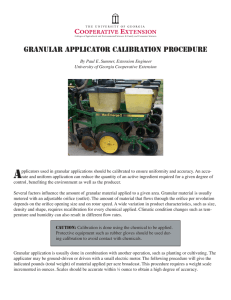 A Granular Applicator Calibration Procedure