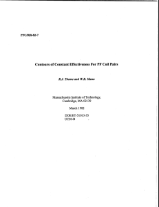 Contours of Constant Effectiveness  For PF Coil Pairs PFC/RR-82-7 DOE/ET-51013-35 UC20-B