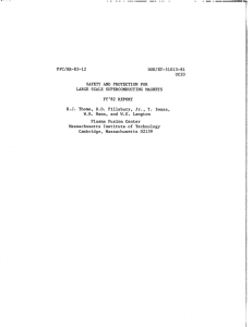 PFC/RR-83-12 AND SCALE  SUPERCONDUCTING  MAGNETS FY'82  REPORT