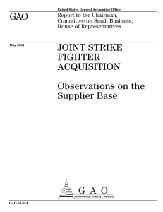 GAO JOINT STRIKE FIGHTER ACQUISITION