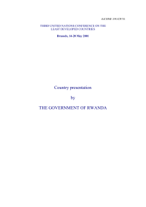 Country presentation by THE GOVERNMENT OF RWANDA A/CONF.191/CP/31