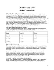 The Nation's Report Card™ Science 2009 Frequently Asked Questions
