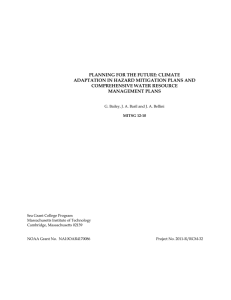 PLANNING FOR THE FUTURE: CLIMATE ADAPTATION IN HAZARD MITIGATION PLANS AND