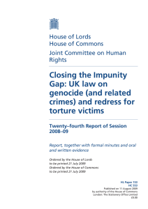 Closing the Impunity Gap: UK law on genocide (and related