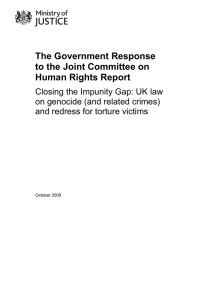 The Government Response to the Joint Committee on Human Rights Report