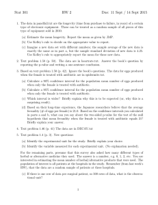 Stat 301 HW 2 Due: 11 Sept / 14 Sept 2015