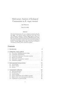 Multivariate Analysis of Ecological Communities in R: vegan tutorial Jari Oksanen