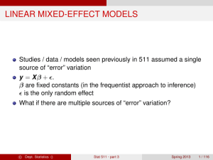 LINEAR MIXED-EFFECT MODELS