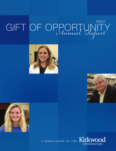 Annual Report 2015 GIFT OF OPPORTUNITY