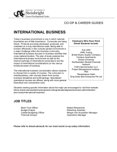 INTERNATIONAL BUSINESS CO-OP &amp; CAREER GUIDES