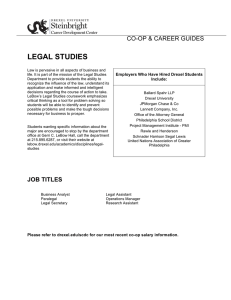 LEGAL STUDIES CO-OP &amp; CAREER GUIDES