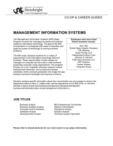 MANAGEMENT INFORMATION SYSTEMS CO-OP &amp; CAREER GUIDES