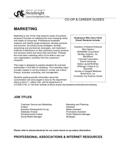 MARKETING CO-OP &amp; CAREER GUIDES