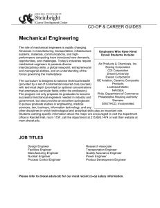 Mechanical Engineering CO-OP &amp; CAREER GUIDES