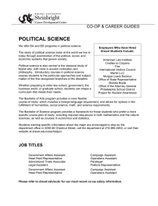 POLITICAL SCIENCE CO-OP &amp; CAREER GUIDES