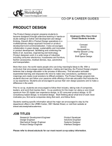 PRODUCT DESIGN CO-OP &amp; CAREER GUIDES
