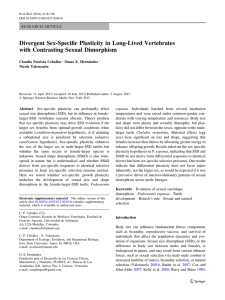 Divergent Sex-Specific Plasticity in Long-Lived Vertebrates with Contrasting Sexual Dimorphism