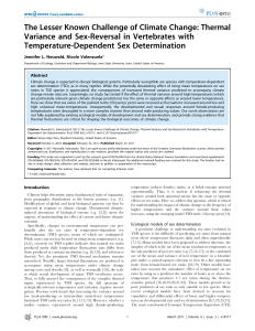 The Lesser Known Challenge of Climate Change: Thermal Temperature-Dependent Sex Determination