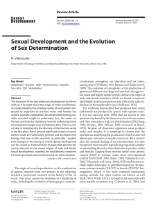 Sexual Development and the Evolution of Sex Determination Review  Article