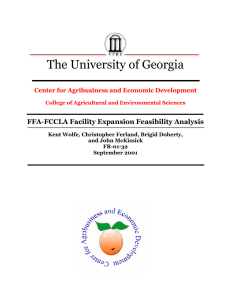 The University of Georgia FFA-FCCLA Facility Expansion Feasibility Analysis