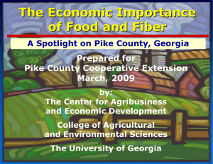 The Economic Importance of Food and Fiber Prepared for Pike County Cooperative Extension