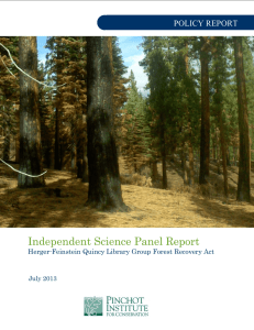 Independent Science Panel Report POLICY REPORT