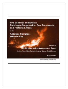 Fire Behavior and Effects Relating to Suppression, Fuel Treatments, and Protected Areas