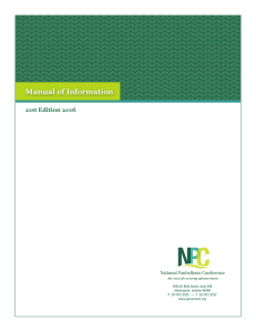 Manual of Information 21st Edition 2016