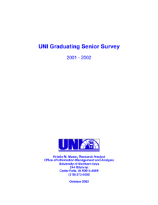 UNI Graduating Senior Survey 2001 - 2002