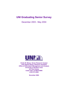 UNI Graduating Senior Survey December 2003 - May 2004