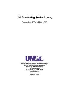 UNI Graduating Senior Survey December 2004 - May 2005