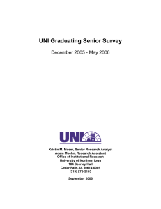 UNI Graduating Senior Survey December 2005 - May 2006