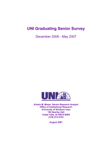UNI Graduating Senior Survey December 2006 - May 2007