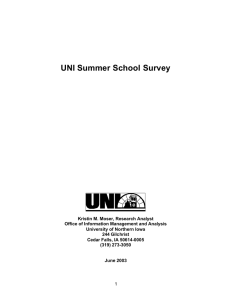 UNI Summer School Survey