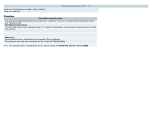 Human Resources 2011-12 Institution: University of Northern Iowa (154095) User ID: P1540951 Overview