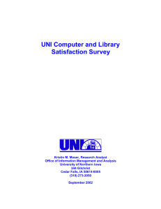 UNI Computer and Library Satisfaction Survey