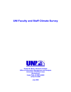 UNI Faculty and Staff Climate Survey