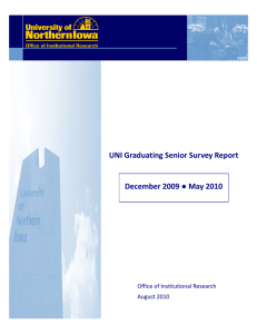 UNI Graduating Senior Survey Report  December 2009 ● May 2010