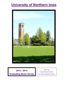 University of Northern Iowa  2013 – 2014 Graduating Senior Survey