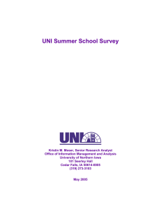 UNI Summer School Survey