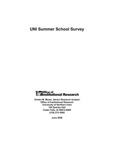 UNI Summer School Survey