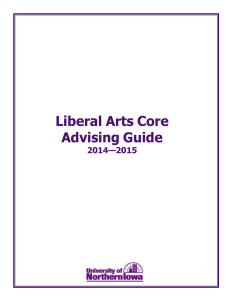 Liberal Arts Core Advising Guide  2014—2015