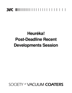 Heuréka! Post-Deadline Recent Developments Session SOCIETY