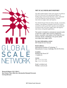 MIT SCALE RESEARCH REPORT