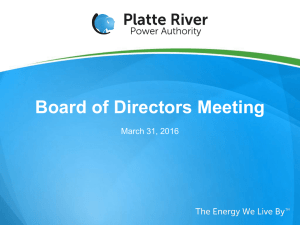 Board of Directors Meeting March 31, 2016