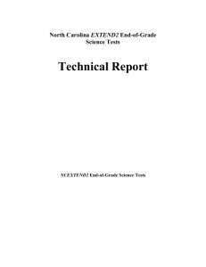 Technical Report  EXTEND2 Science Tests