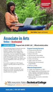 Associate in Arts Online – Accelerated ASSOCIATE DEGREE