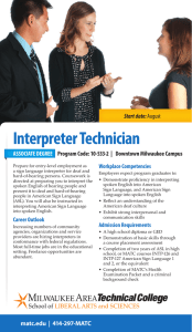 Interpreter Technician ASSOCIATE DEGREE