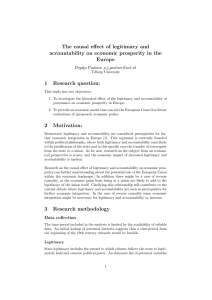 The causal effect of legitimacy and Europe 1